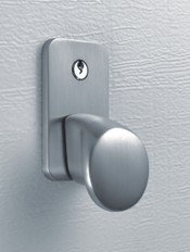 garage door handle with locking mechanism from hormann in polished stainless steel